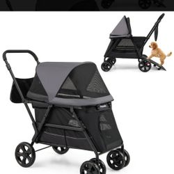 4 Wheels Pet Stroller With Canopy