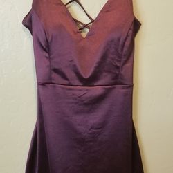 PROM DRESS WINDSOR MAROON SHORT DRESS XL