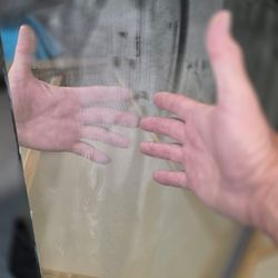 Large 8ft unframed Mirror...great shape just needs to be cleaned up