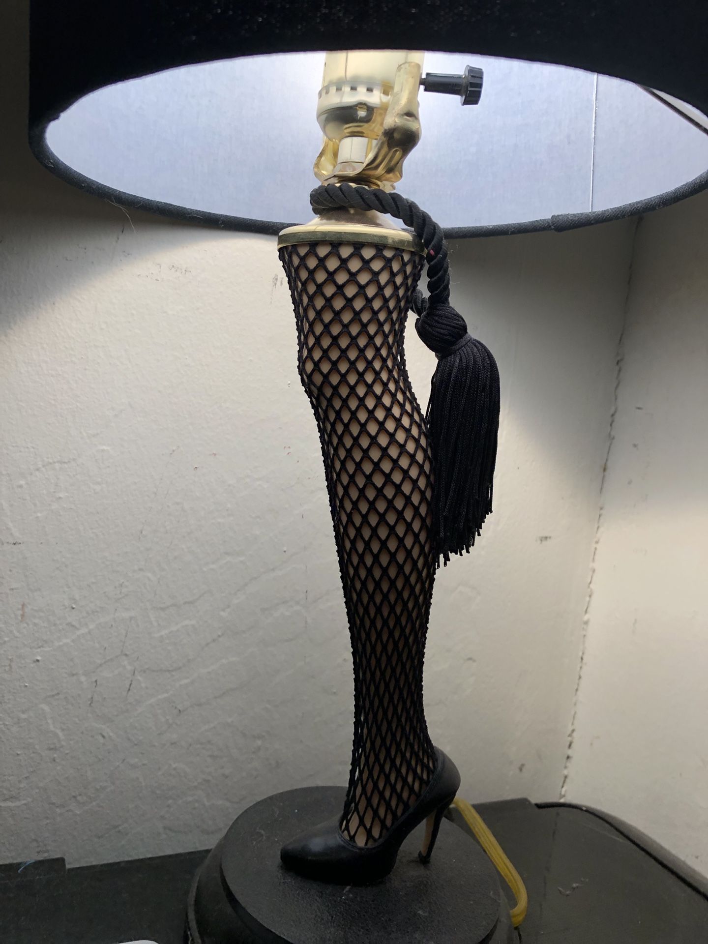 Sexy fishnet leg lamp