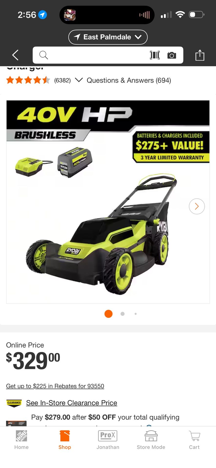 Ryobi Lawn Mower 40v