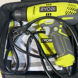 NEW RYOBI 5.5 Amp Corded 3/8 in. Variable Speed Compact Drill/Driver with Bag