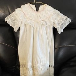 Here’s an Antique Linen Toddlers Christining Dress