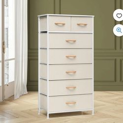  7-drawer Storage Chest Dresser Beige