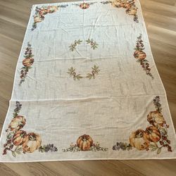 Fall Tablecloth & 8 Cloth Napkins