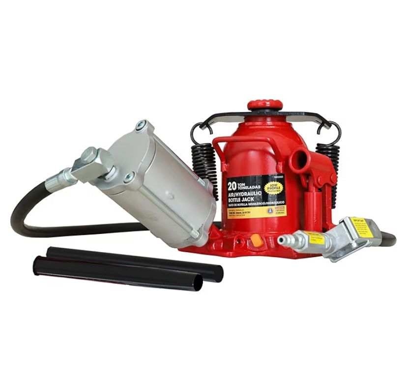 Big Red 20Ton Torin Welded Low Profile Pneumatic Air Hydralic Bottle Jack