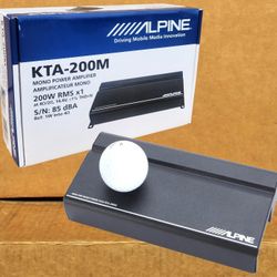 Alpine Compact Mini Power Amplifier 400 Watts Mono Subwoofer System KTA-200M 🚨 Payment Options Available 🚨 No Credit Needed 🚨 