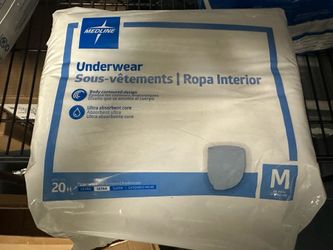 4 packs of Medline Adult Protective Underwear, Size Medium, 20 count, Ultra absorbency.