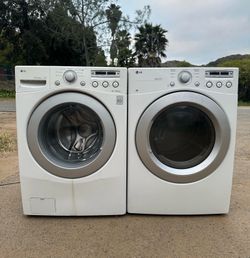 LG washer and gas dryer laundry set