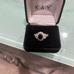 Black and Gold With Cubic zirconia Ring 