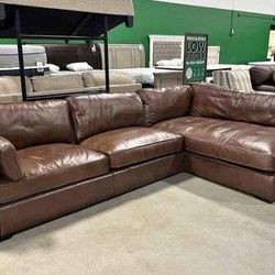 Real Leather Sectional Sofa Couch With İnterest Free Payment Options Kiessel