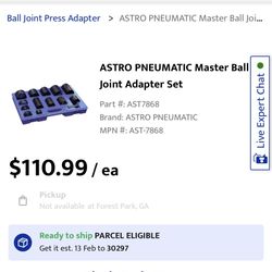 Master Ball joint Adapter Set 