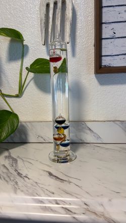Galileo Thermometer with Gold Tags - Indoor/Outdoor