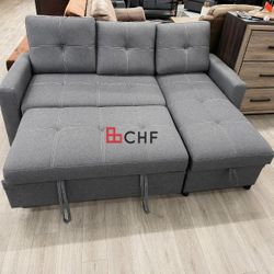 sectional sleeper sofa with storage chaise and pull out bed