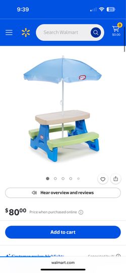 Toddler picnic table
