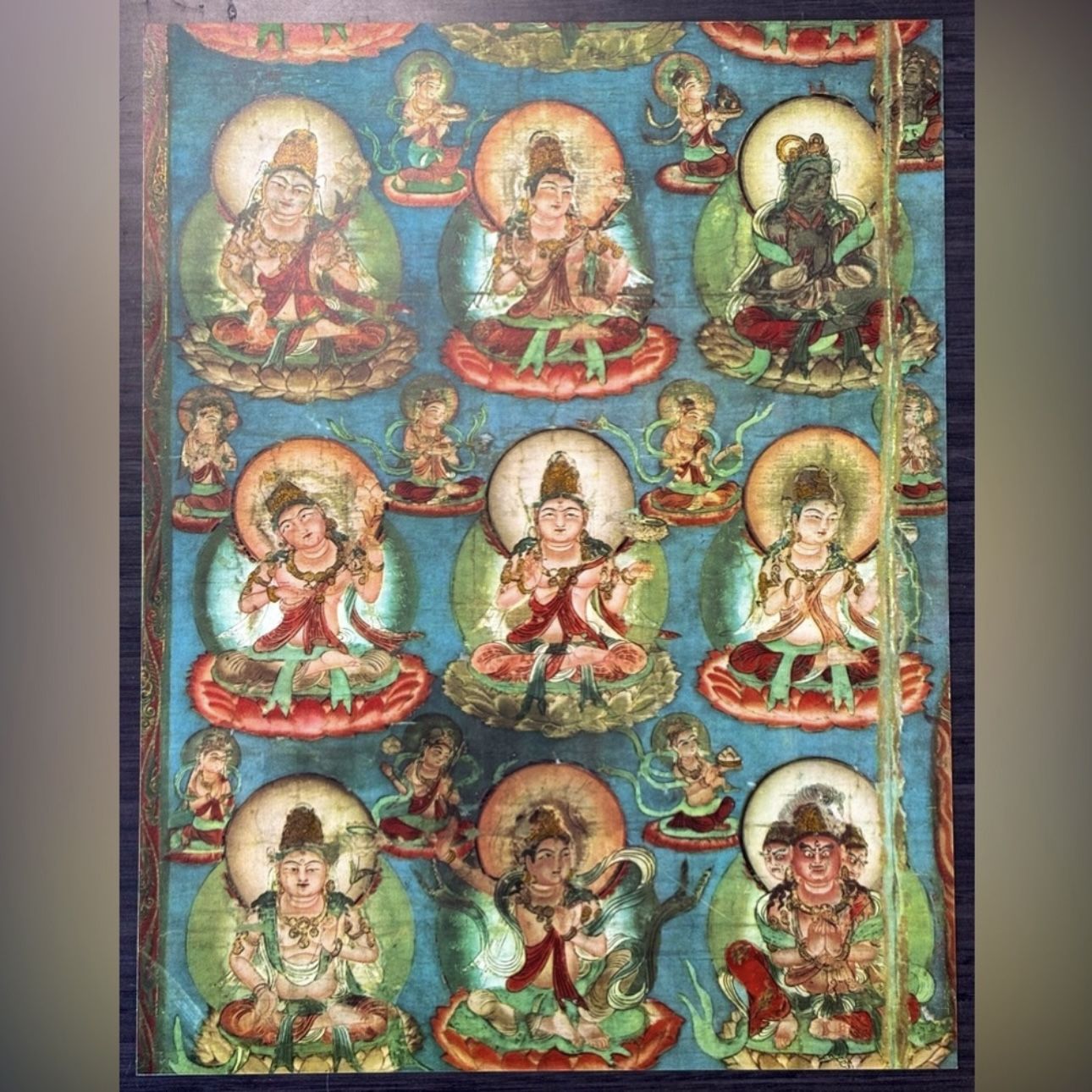 Ryokai Mandara Buddha Original Vintage Fine Art Print Poster Japan 1960’s Antique Japanese Buddhist Italy Heian Period Kyoto