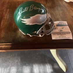 Bill Burgie, mini helmet with letter of authenticity