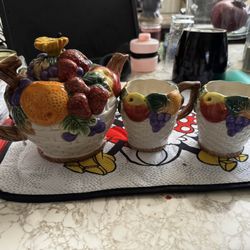 Tea Pot And Two Cups