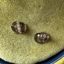 Gucci 18k Gold GG Earrings 