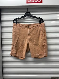 Goodfellow & Co Men's Tan Chino Shorts Cotton Flat Front Button Pockets Casual