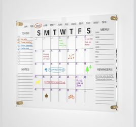 24x16 Acrylic Dry-Erase Calendar