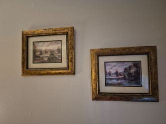 Two Framed Wetlands Oil Paintings