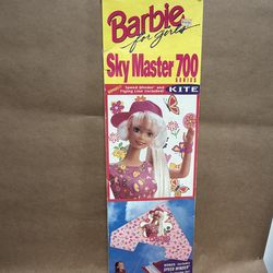 Vintage 1994 Barbie Sky Master 700 Kite w/ Speed Winder – Spectra Star – New/Open Box