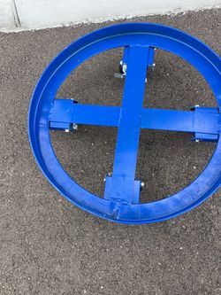 Vevor 55 gallon Blue Steel Drum Dolly -2000 LB- Like new