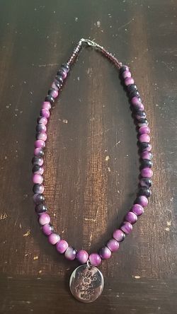 Purple and black necklace