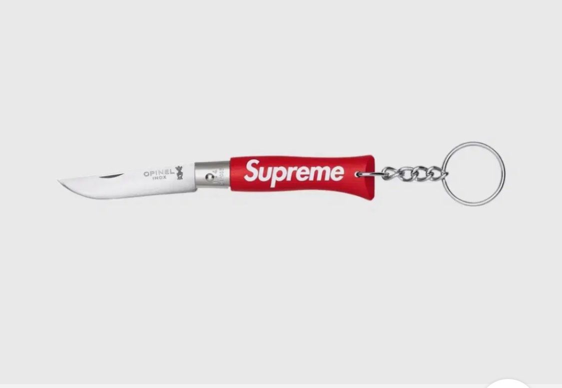 Supreme Red #4 Opinel Keychain 