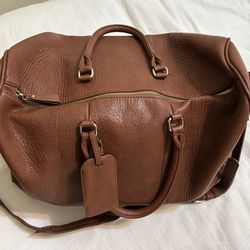 Faux Leather Duffle Bag