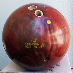 Fluorescent Red & Black Swirl Storm Hot Rod Pro Stock Bowling Ball (14 lbs.), Monsoon Solid Reactive Coverstock, Factory 800-Grit Sanded Matte Finish