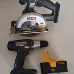 Ryobi Cordless Drill & Handsaw 