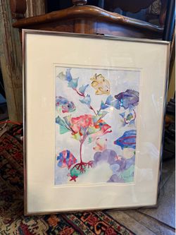 Listed artist watercolor Fish 🐠 21 by 17