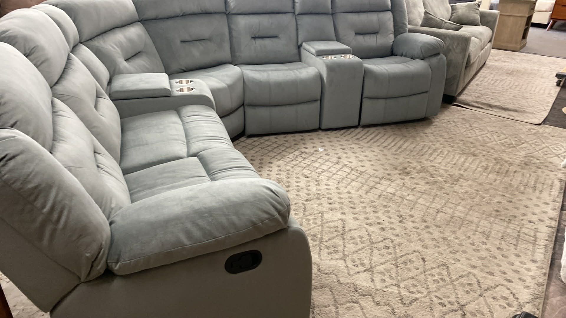 New Fabric Recliner Sectional Couch / Free Delivery 