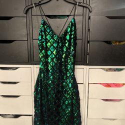 Green Sequence Dress
