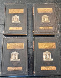 complete 4-volume antique book set: Financing an Empire: History of Banking in California by Ira B. Cross, published in 1927.