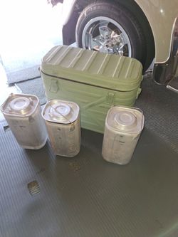 Vintage Military Food Carrier Ice Chest Exellent Condition Firm