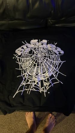 Black and white sp5der hoodie
