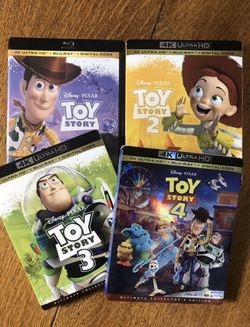 4k ultra Toy story 4k Blu-ray 1,2,3 and 4 all for $55, 4k Blu-ray 3D Disney marvel Harry Potter the Star Wars movies Bluray and dvd collectibles