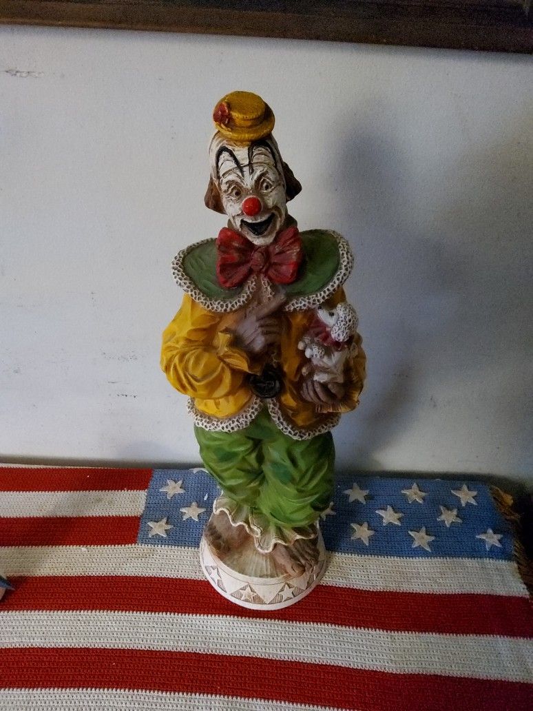 Clown Statue Chalkware