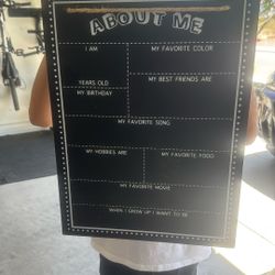 About Me Sign