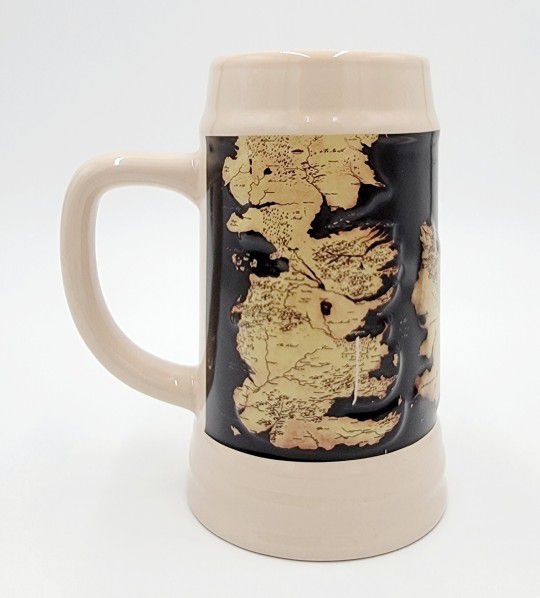 Game of Thrones 22 oz Westeros Map Beer Stein Mug Rabbit Tanaka
