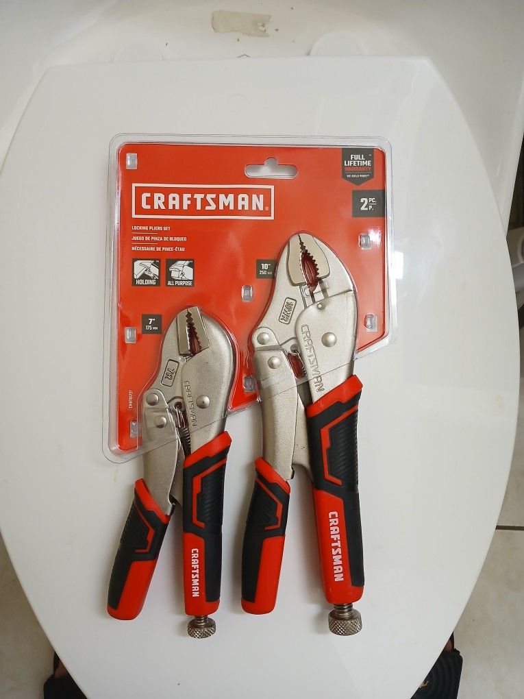 Brand New Craftsman 2 Piece Locking Pliers Set