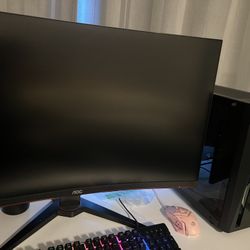 Skytech Gaming Computer  With AOC curved Gaming Monitor 