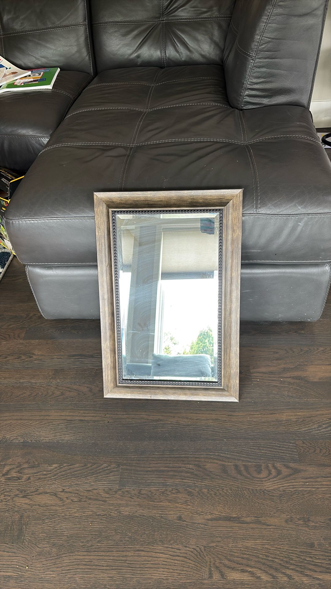 14x20.5 in Wood Frame Mirror