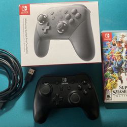 Nintendo Switch Game and Controllers