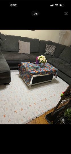 Raymour & Flanigan Sectional Sofa In Good Condition