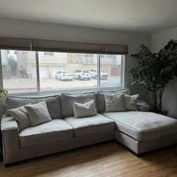 Beige L-Shaped Sectional 