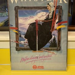 Vintage Whistler Mountain “Whistler’s Mother “Poster Framed